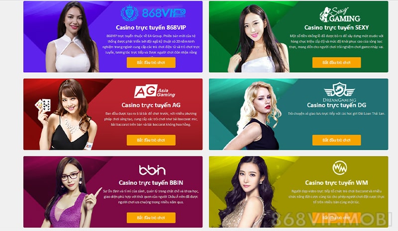 Casino online có nhiều sảnh chơi hấp dẫn